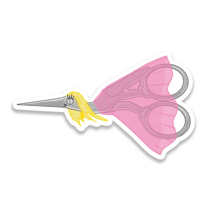 Adhesivo transparente para tijeras de bordar Miss Stork, 4 x 2.3 pulgadas para venta al por mayor de Pretty Rude Things