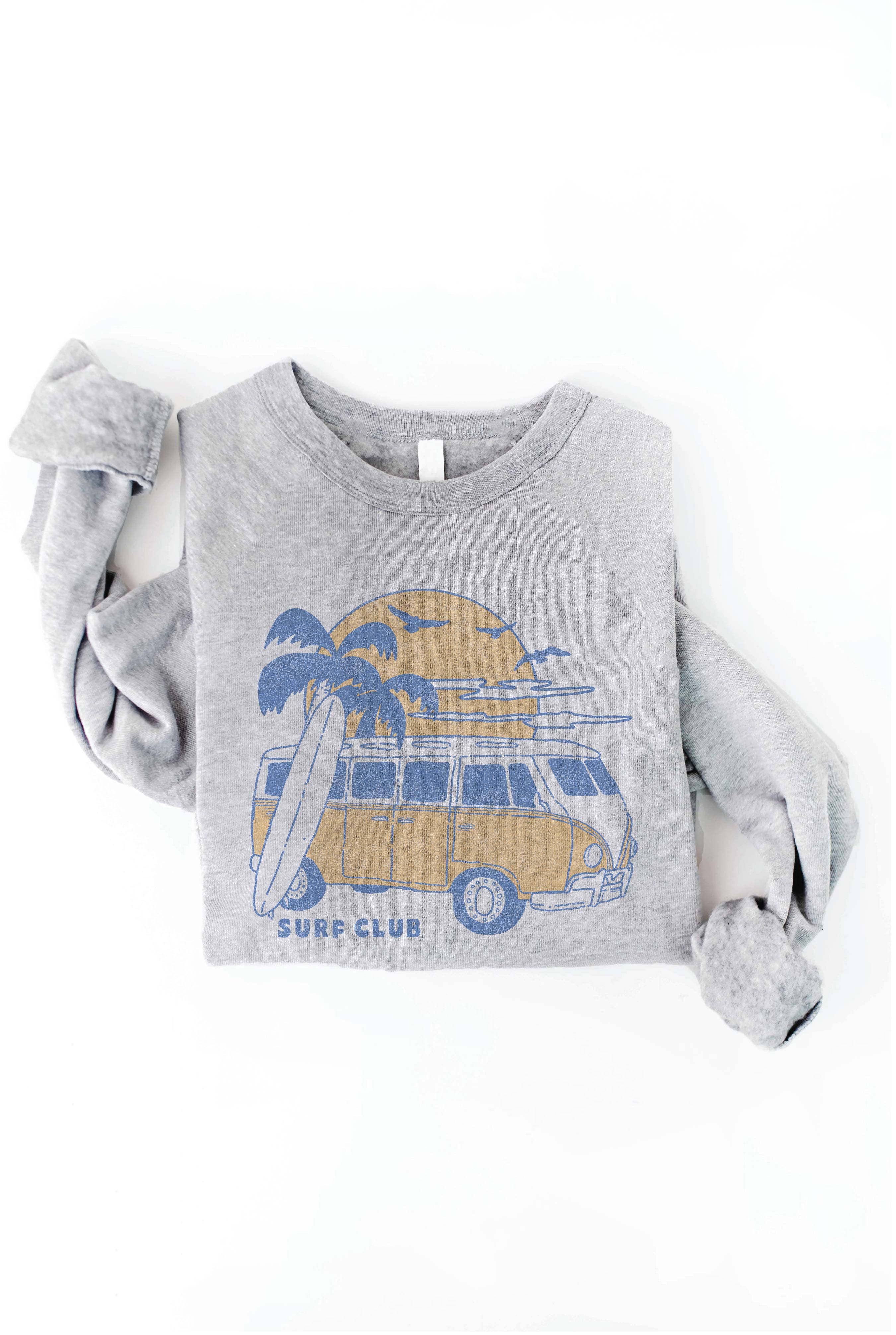 OAT COLLECTIVE - Wholesale Graphic Sweatshirt - Women's - SURF CLUB Graphic Sweatshirt4