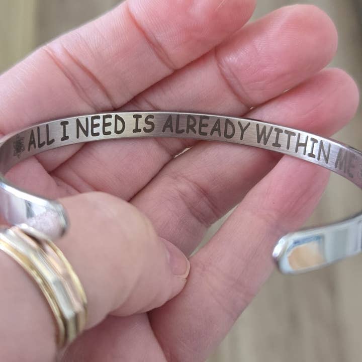 Future You Project® - Wholesale Cuff Bracelet - 'All I Need is Already Within Me' Mantra Cuff1