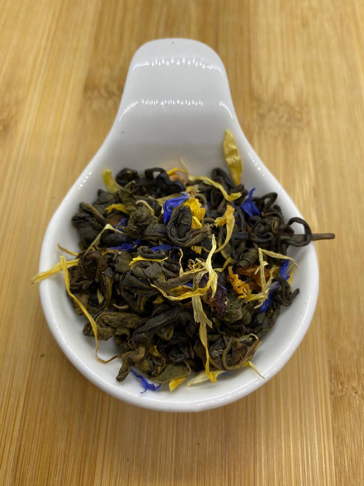 Wilde bosbessentaart losse groene thee voor wholesale door Rocky Mountain SereniTEA