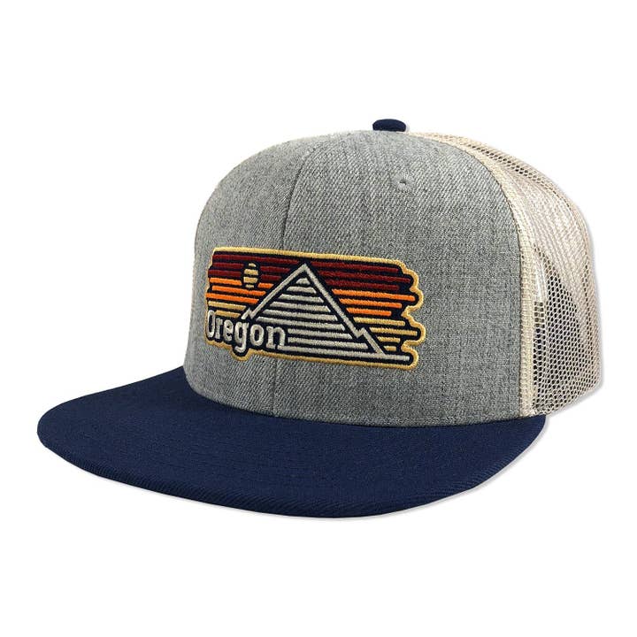 Oregon Horizons | Flat bill snapback hat for wholesale by Little Bay Root