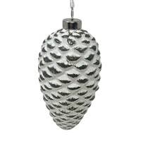 David Christopher's Collection - Wholesale Christmas Decoration - 3''x 3'' x 6'' Glass Pine Cone Christmas Ornament