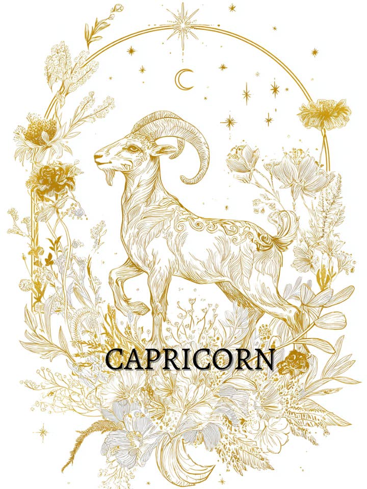 Capricorn (December 22 – January 19) Zodiac Astrology Birthday Card | Blank Inside for Customized Birthday Wishes for wholesale by House of Osiris