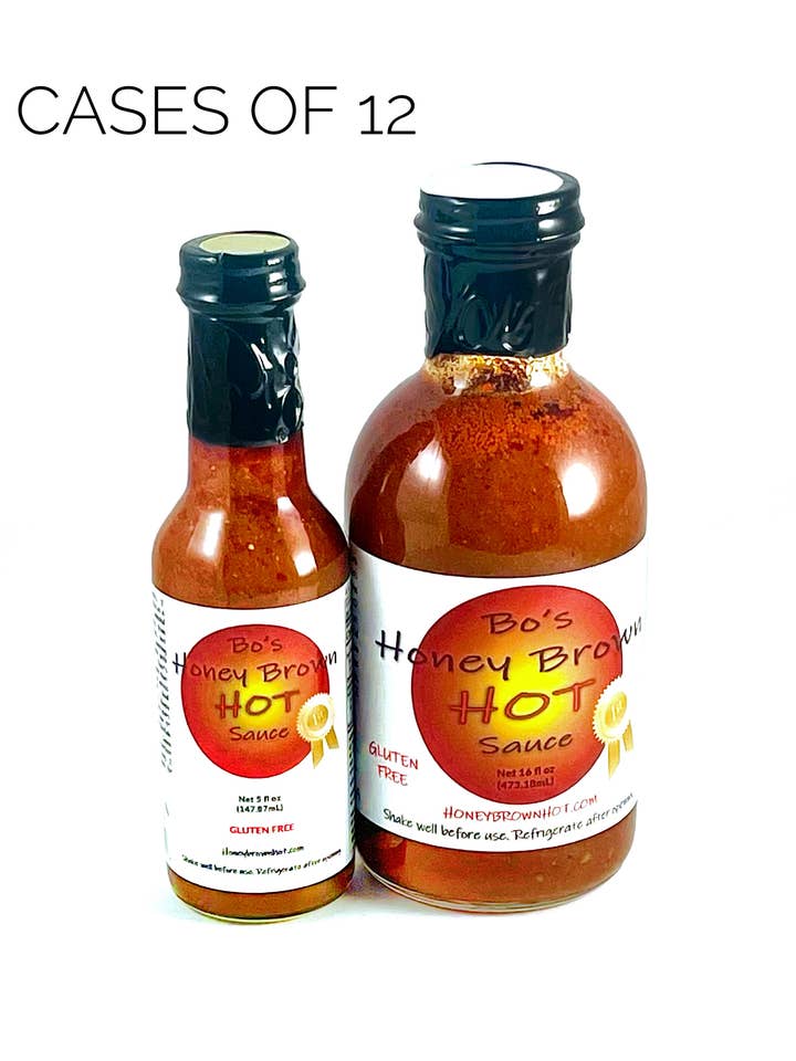 Sauce piquante brune au miel primée Bo's pour la vente par Bo's Honey Brown Hot