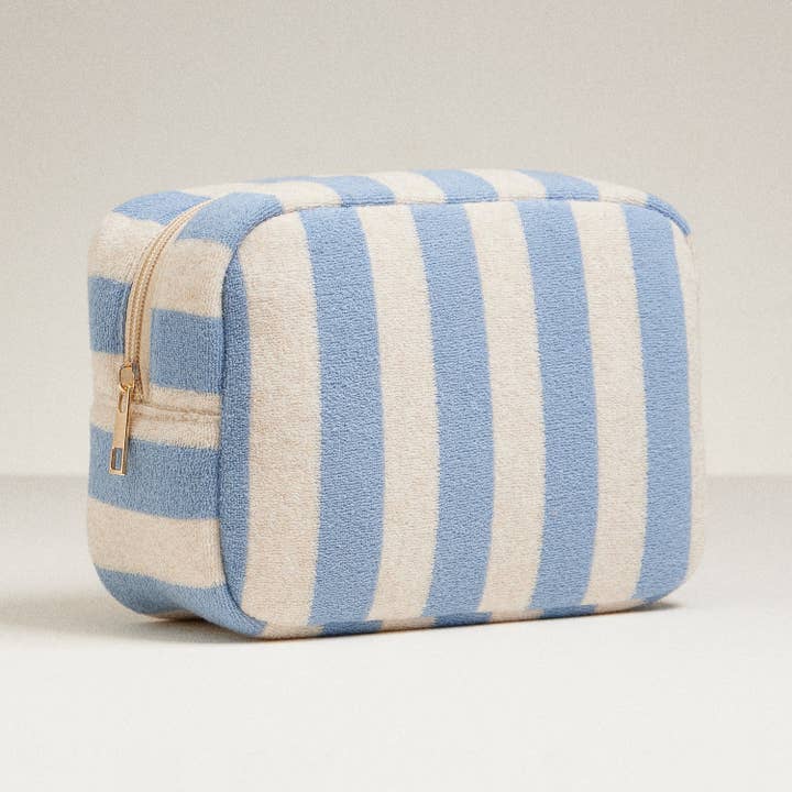 Frem - Wholesale Pouch - Women's - Terry Fabric Striped Multi-Purpose Pouch