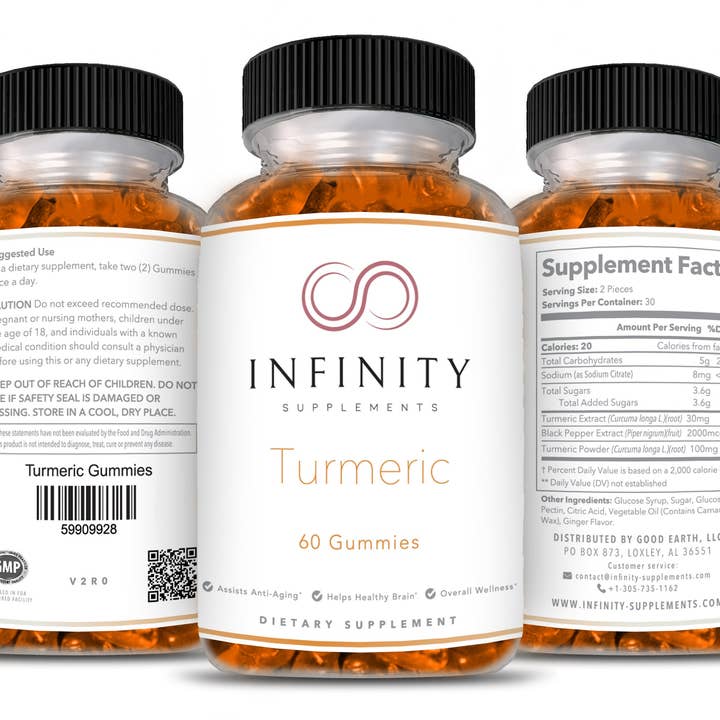 Infinity Supplements - Wholesale Oral Supplement/Vitamin - Turmeric Gummies2