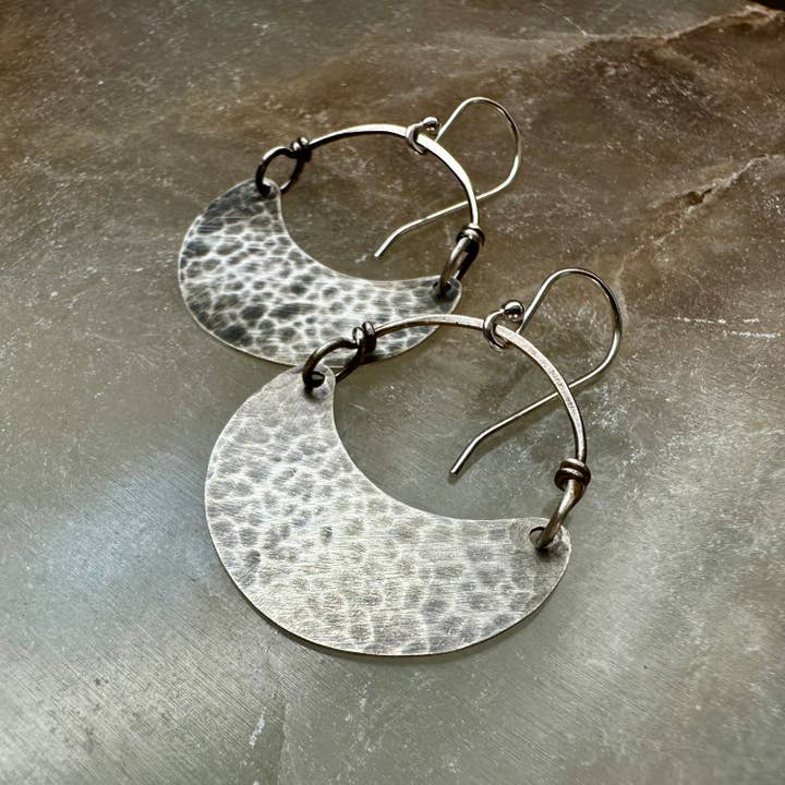 Silver Crescent Earrings for wholesale by Jennifer Kahn Jewelry
