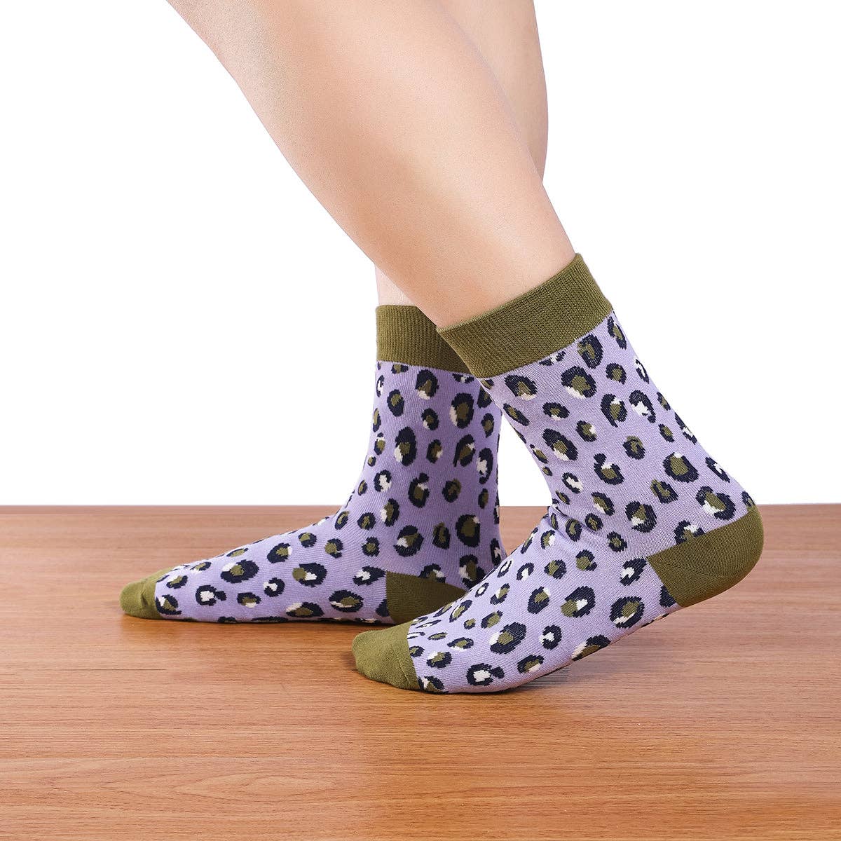 bunt 5er-Pack Damen Socken Leopard I 35-41 für den Großhandel auf Faire7