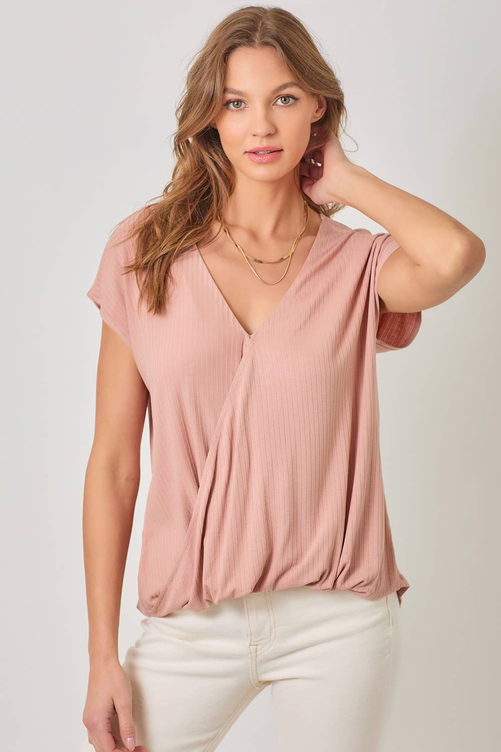 Mystree - Wholesale Knit Top - Women's - 60952 Surplice Neck Top14