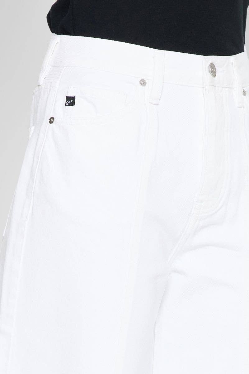 BIANCO JEANS A GAMBA LARGA ANNI '90 A VITA ALTA ULTRA HIGH RISE - KC7396WT in vendita all'ingrosso su Faire6