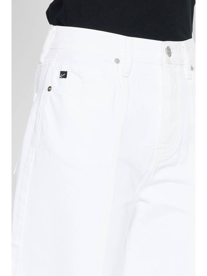 BIANCO JEANS A GAMBA LARGA ANNI '90 A VITA ALTA ULTRA HIGH RISE - KC7396WT in vendita all'ingrosso su Faire6