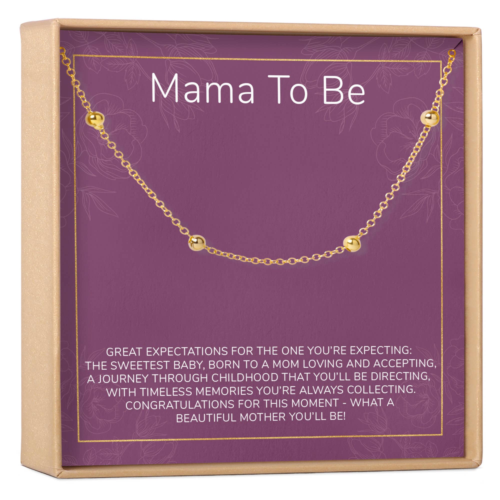 Gold Expecting Mom Gift Bracelet for wholesale on Faire0