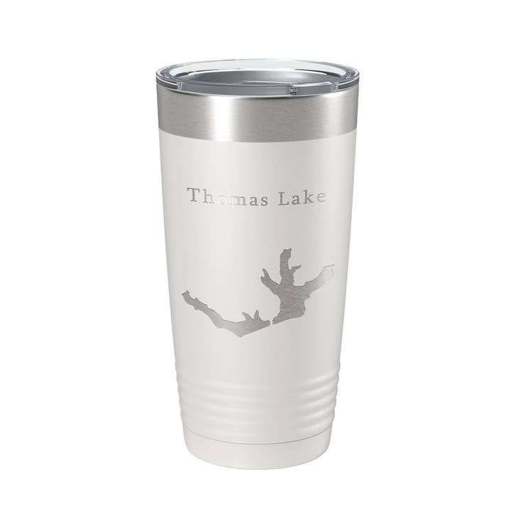Thomas Lake IN Karte Tumbler Reisebecher Geschenk Isoliert Lasergravierte Kaffeetasse 20 oz für den Großhandel von CarveBright