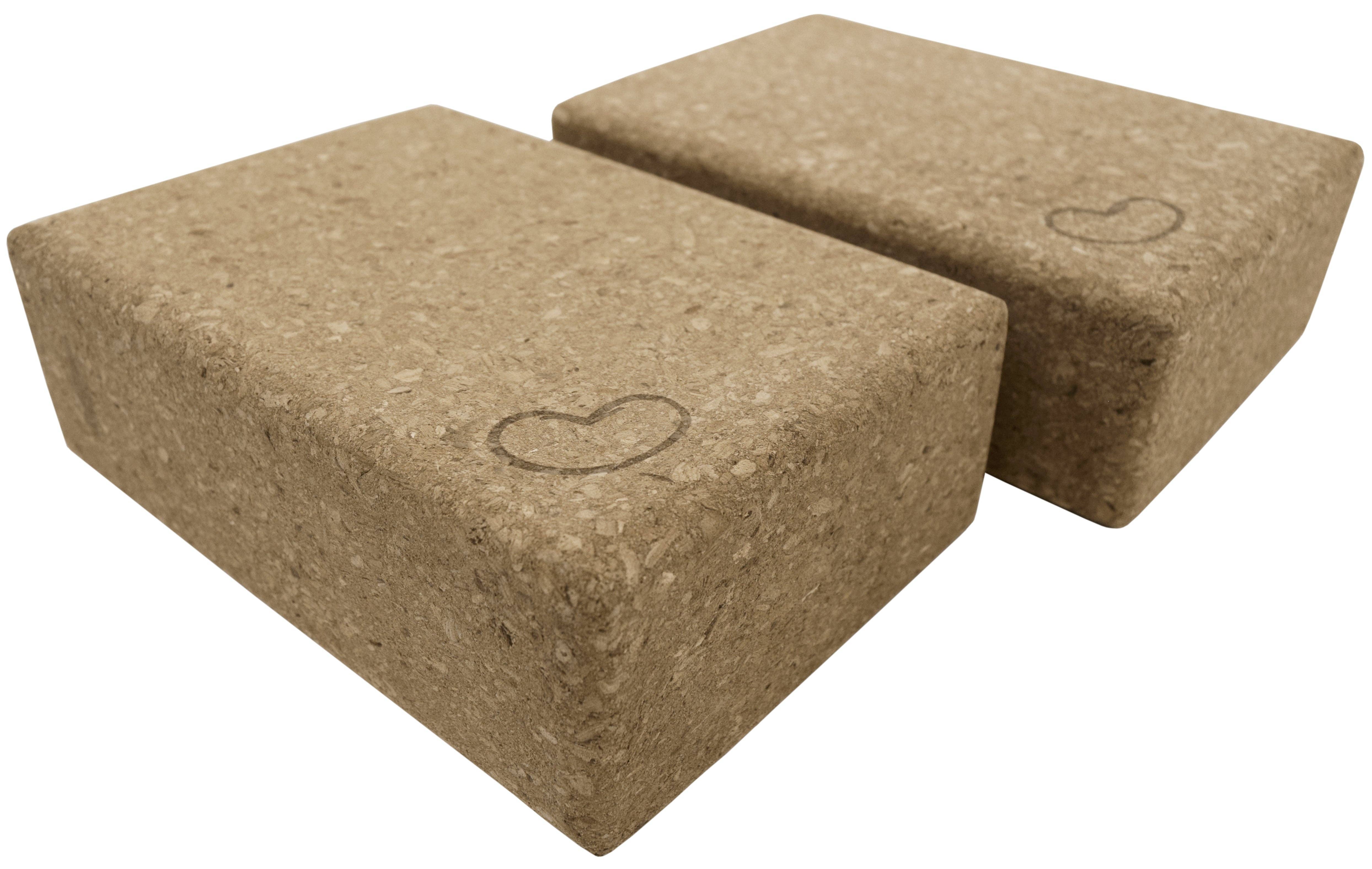 Bean Products - Wholesale Coasters - Cork Yoga Block or set - Earth Friendly sturdy cork wood, beveled edges easy grip0