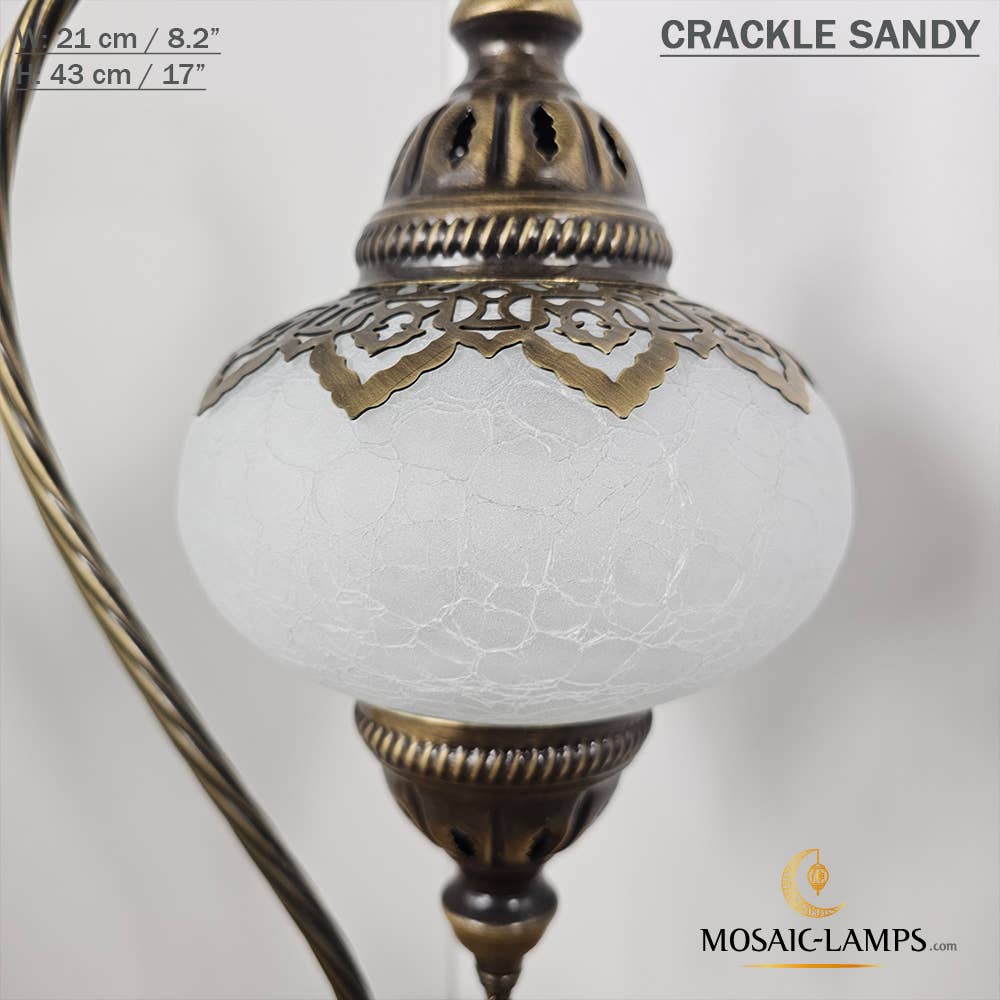 Mosaic Lamps - Vente Lampes d'appoint/de bureau - Lampe de table en verre clair à col de cygne, 8 modèles différents - Ottoman Gooseneck7