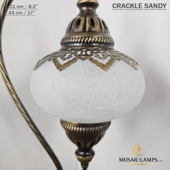 Mosaic Lamps - Vente Lampes d'appoint/de bureau - Lampe de table en verre clair à col de cygne, 8 modèles différents - Ottoman Gooseneck7