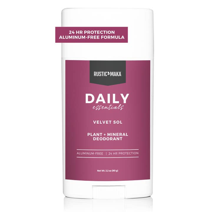 Déodorant VELVET SOL Plantes + Minéraux (Sans Bicarbonate de Soude) pour la vente par Rustic MAKA Natural Deodorants + Body Care