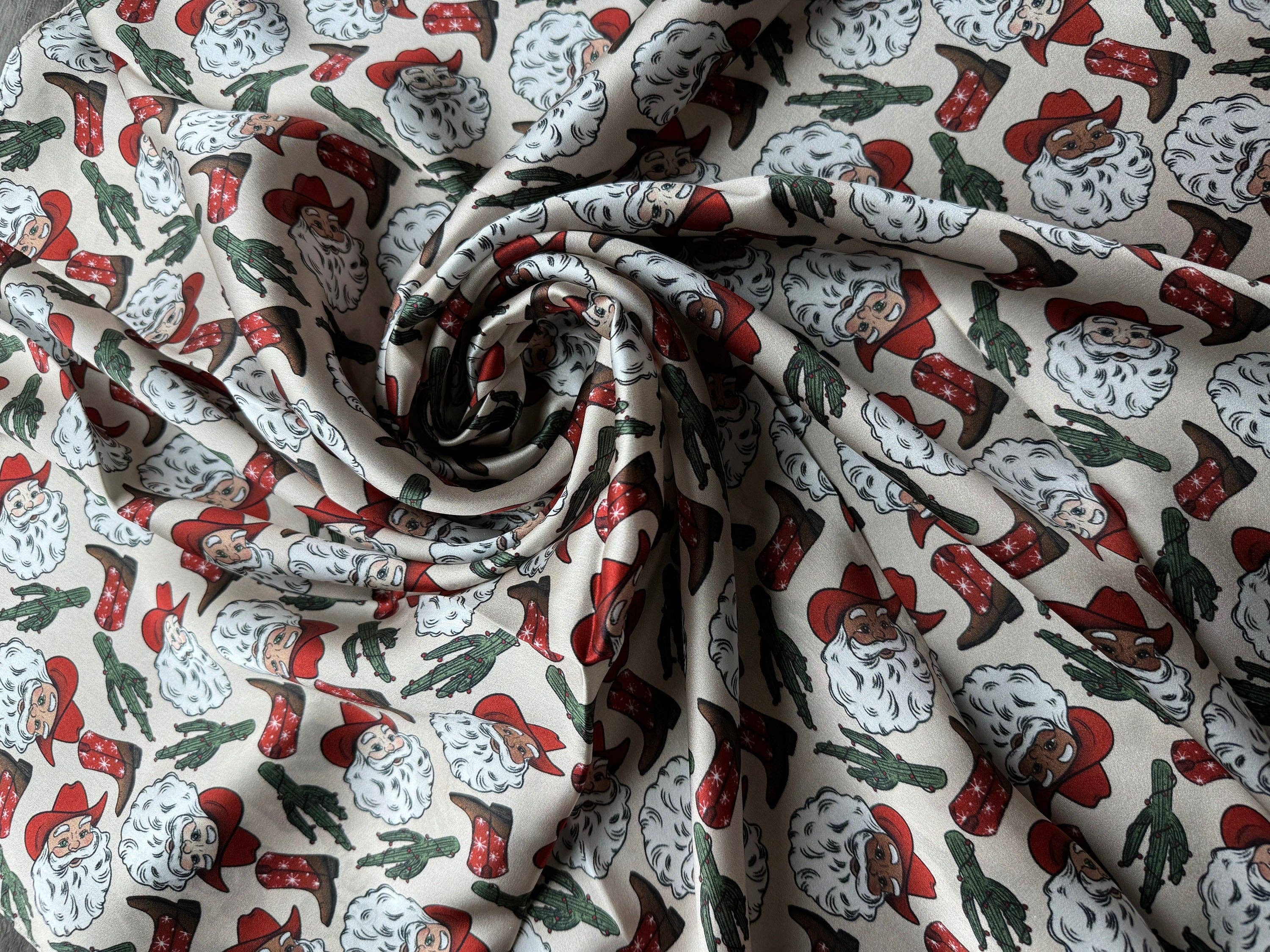 Double B Wild Rags - Wholesale Sjaal - Dames - 100% Zijde Wild Rag Kerstvakantie Kerstman, Cactus en Laarzen door Double B Wild Rags1