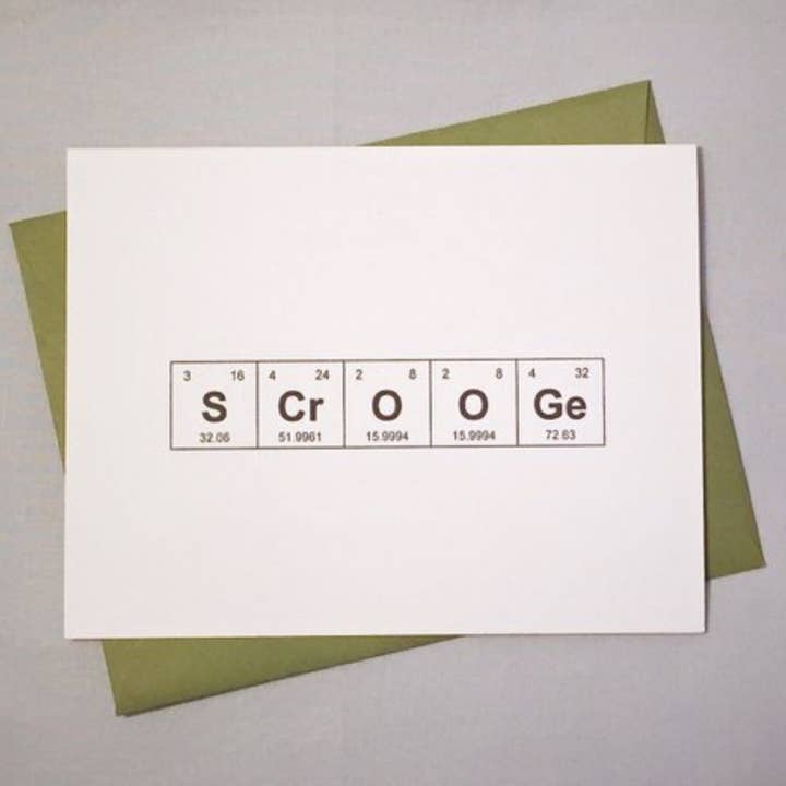 Carte d'éléments sentimentaux Scrooge pour la vente par theBird+theBeard