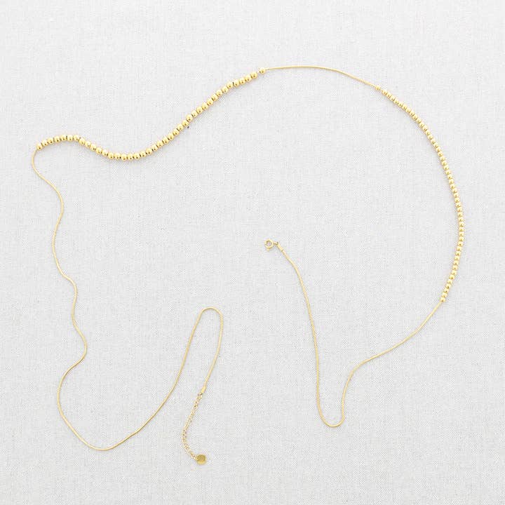 Lange ketting van staal met kralen voor wholesale door Sonata