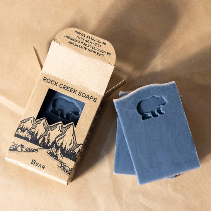 Rock Creek Soaps - Wholesale Bar Soap - Bear Bar Soap: Huckleberry