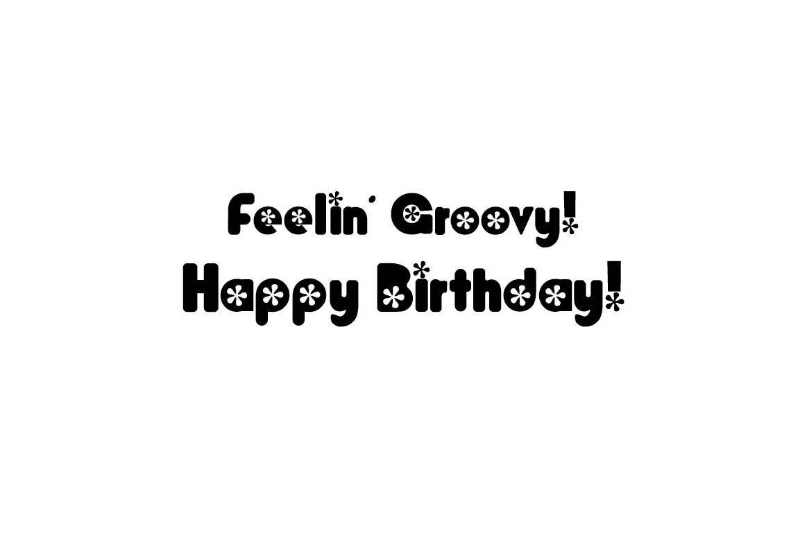 Iddy biddy boo design - Wholesale Birthday Card - Groovy Gals X Four Card    1