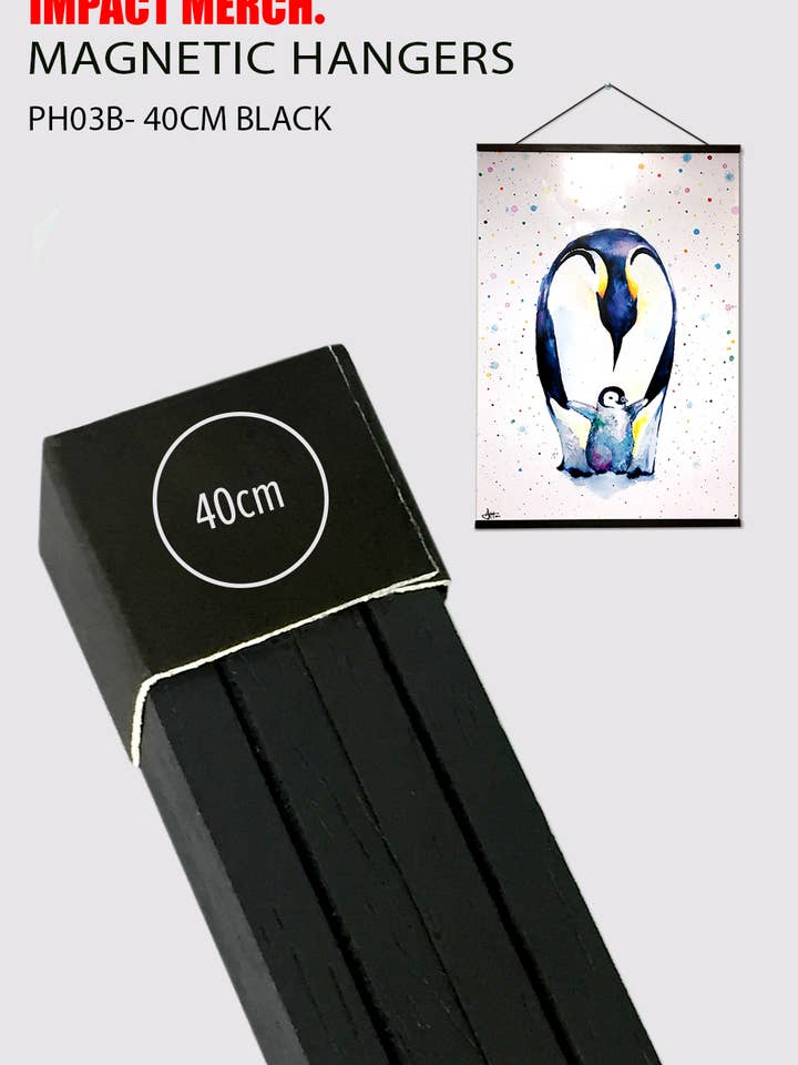 Wooden Hanger 40cm - Black - Fits 40 x 50 Print for wholesale by Impact Merch.