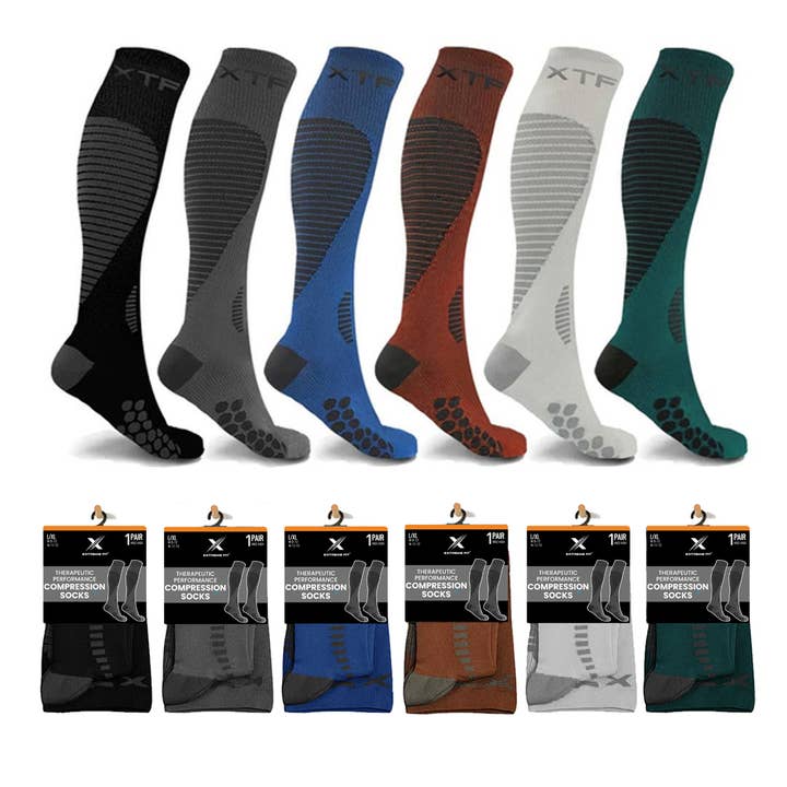 The American Gift Company (TAGCO) - Wholesale Socks - Unisex - KNEE-HIGH COMPRESSION SOCKS - ASSORTED DESIGNS