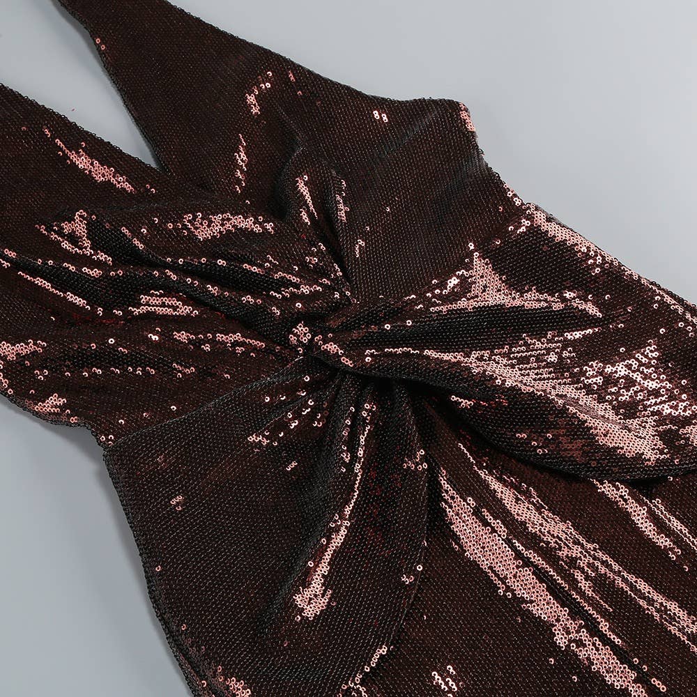 Productseeker - Vendita all'ingrosso Tuta intera - Donna - JP018 Tuta con paillettes dorate, scollo all'americana e vita plissettata12