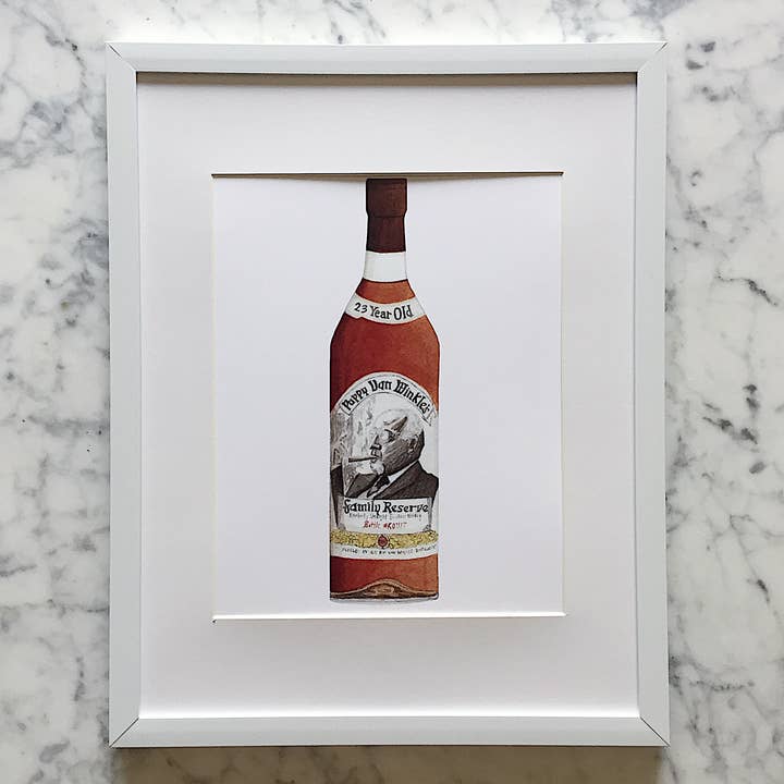 Navy Leaf Co. - Wholesale Art Print - Pappy Van Winkle Bourbon Bottle Art Print