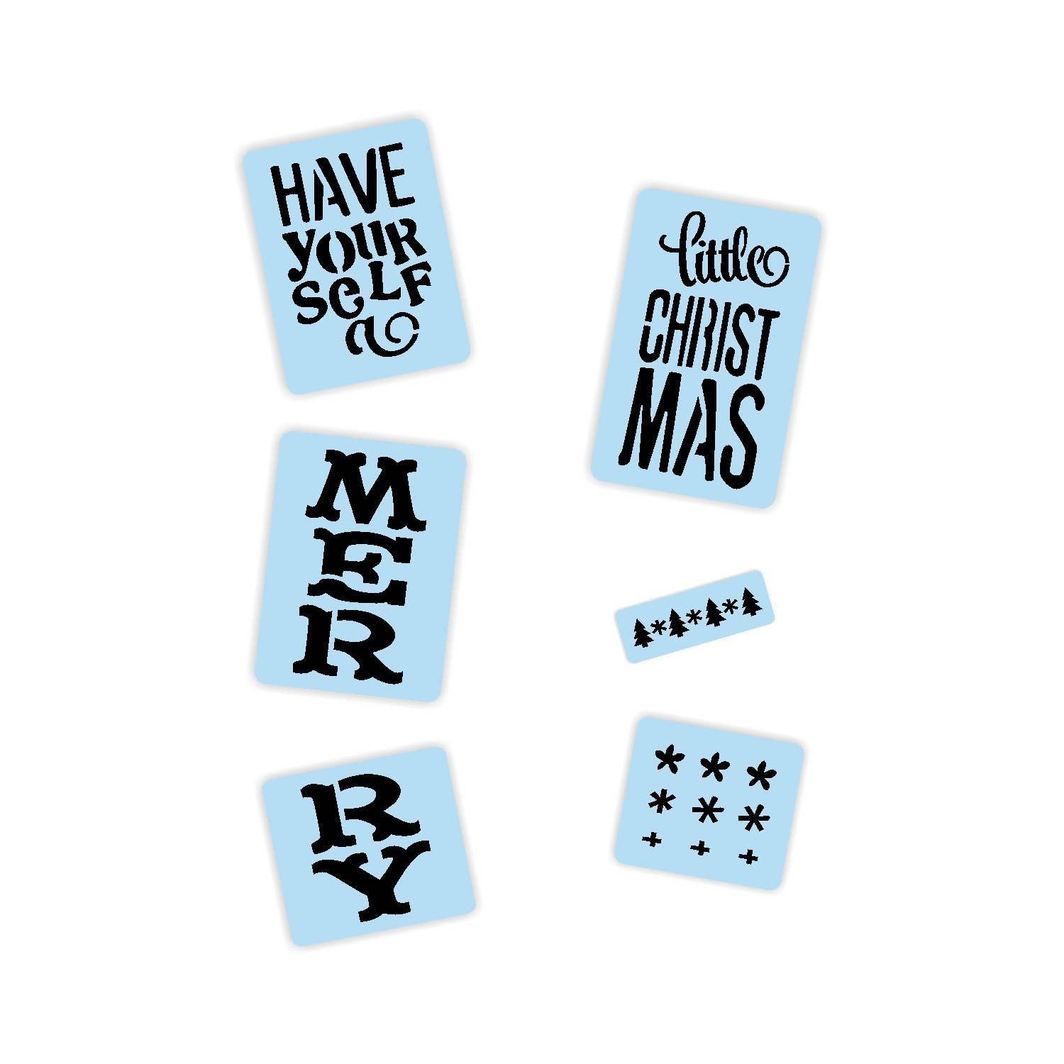 Barn Star Painting - Wholesale Stencil/Craft Die - Have Yourself A Merry Little Christmas Porch Stencil3