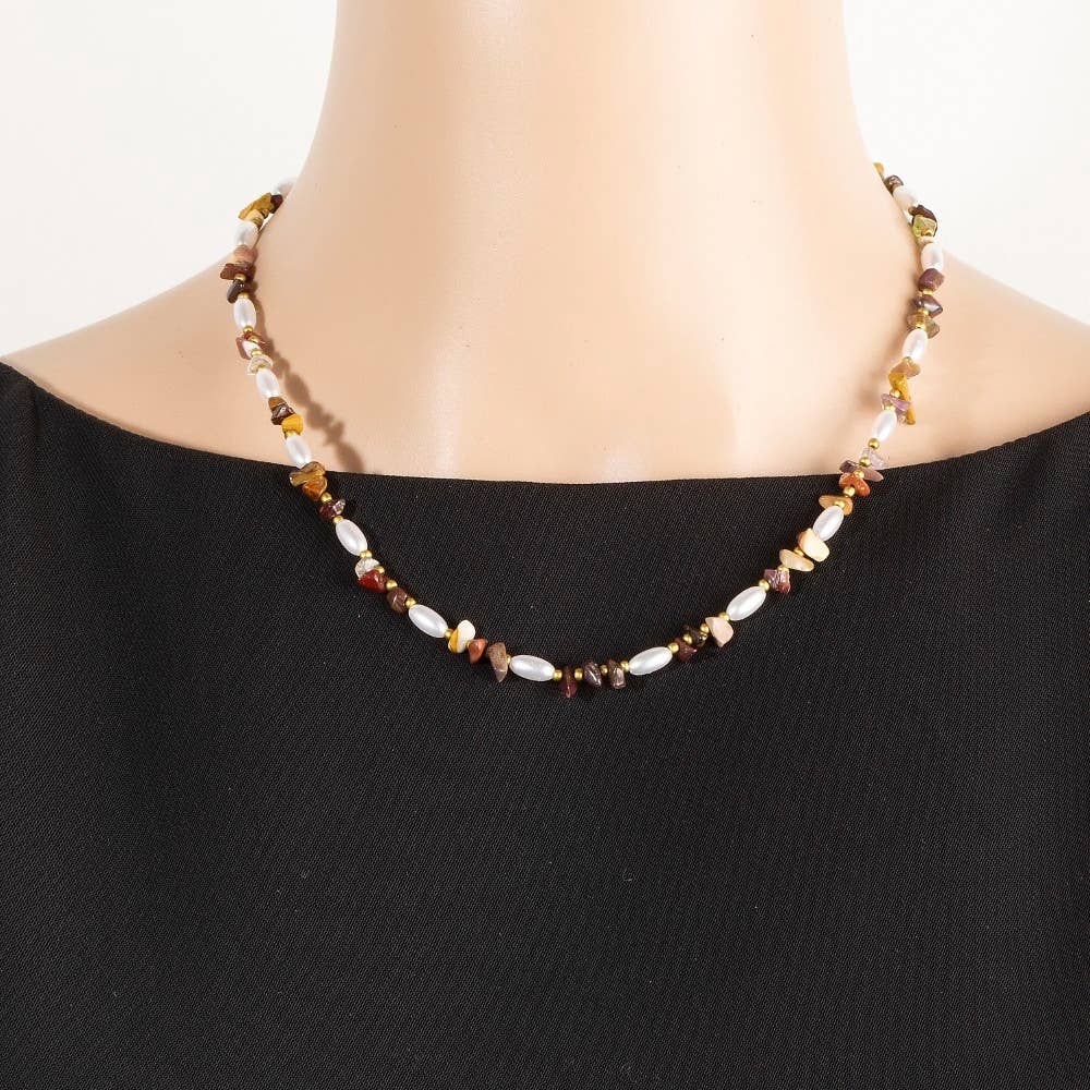 MU Assorted Stone And Beads Necklace for wholesale on Faire2