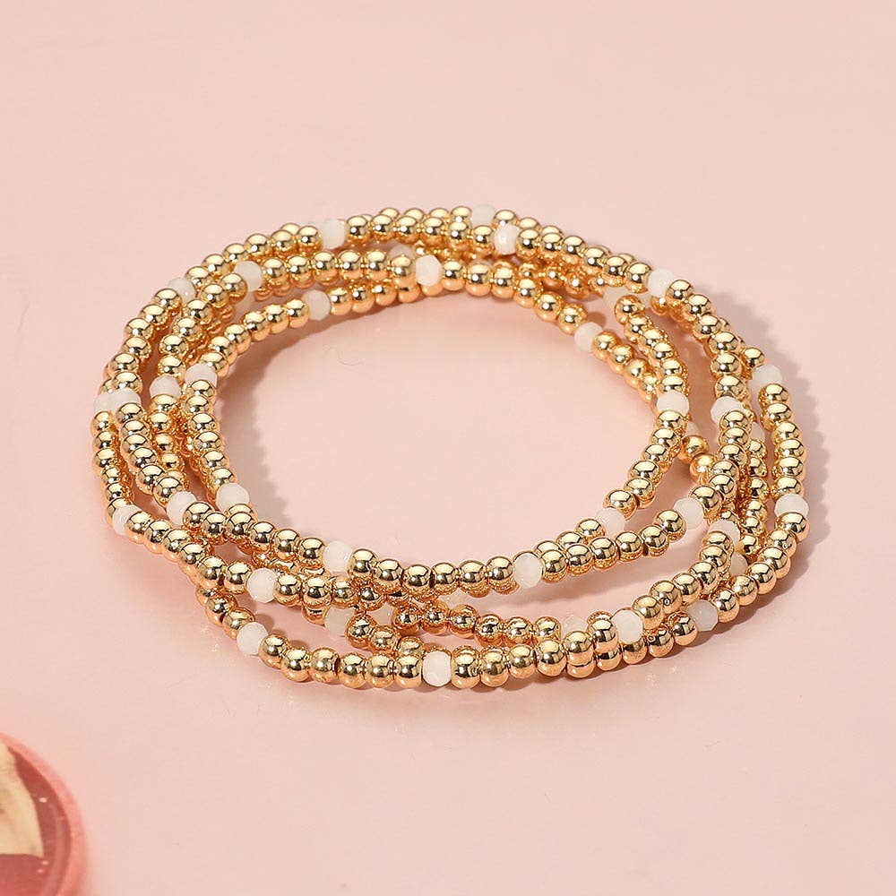 Sensibling Corp. - Wholesale Jewelry Set - 5PCS - Skinny Beaded Stretch Multi Layered Bracelets10