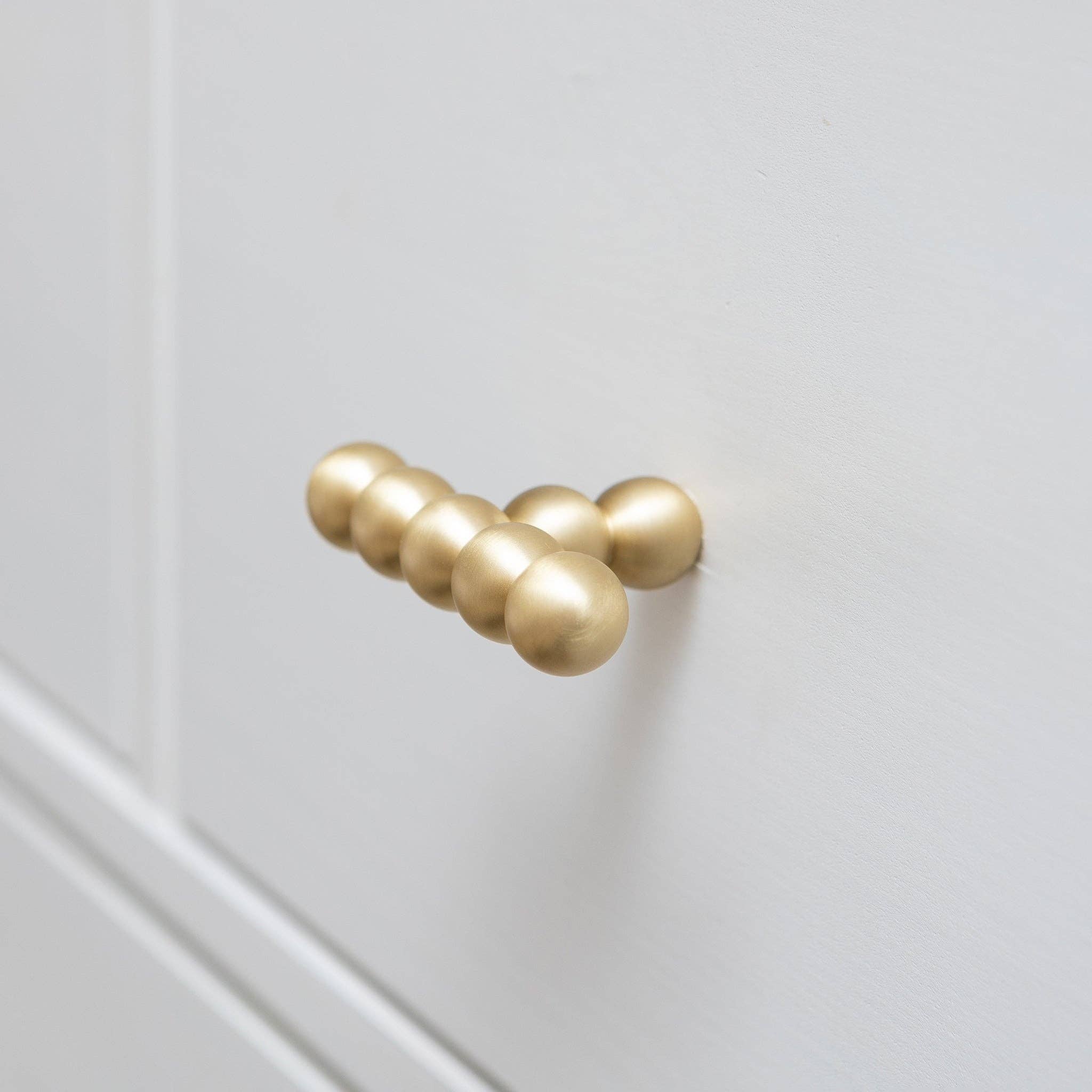 Brass bee – wholesale Knob/pull – Solid Brass Beaded Cabinet Pull Handles & Knobs - Satin Brass Finish13