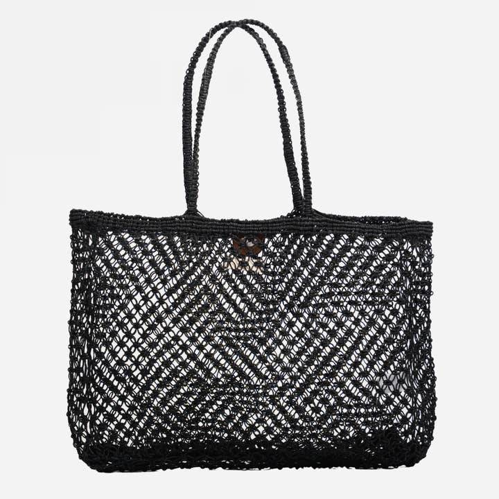 Amara Large Jute Bag- Black for wholesale by Ellyla