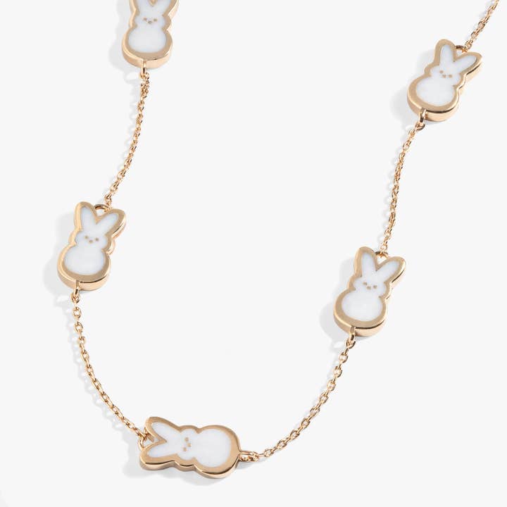 PEEPS® Pearlized Bunny Charm Necklace for wholesale by Alex and Ani