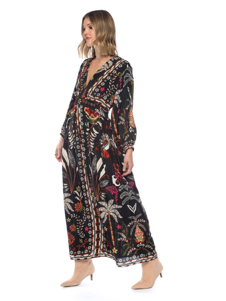 Palmtree Puja Flowy Dress for wholesale on Faire2