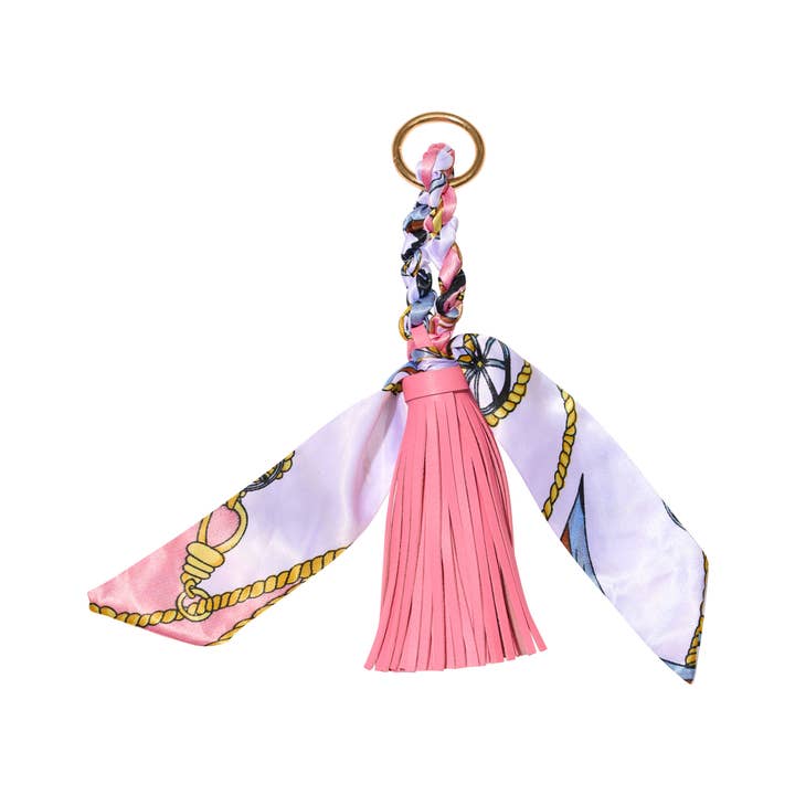 Malibu Sugar - Wholesale Purse/Bag Accessory - Women's - Faux Leather Tassel w/ Scarf Bag Charm5