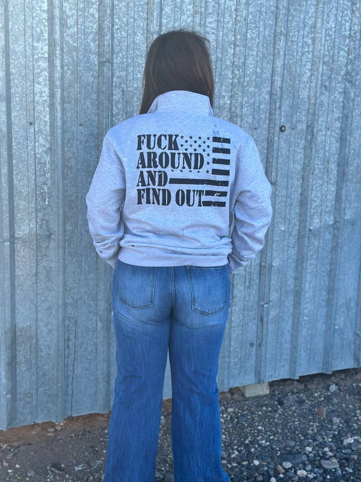 Sudadera con cremallera de un cuarto FAAFO - Western para venta al por mayor de Diamond Horseshoe Trading Co