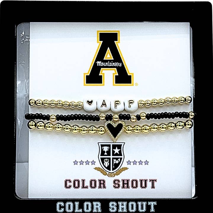 Color Shout - Wholesale Jewellery set - B202 - APP 'I Love' APP Bracelet Stack2