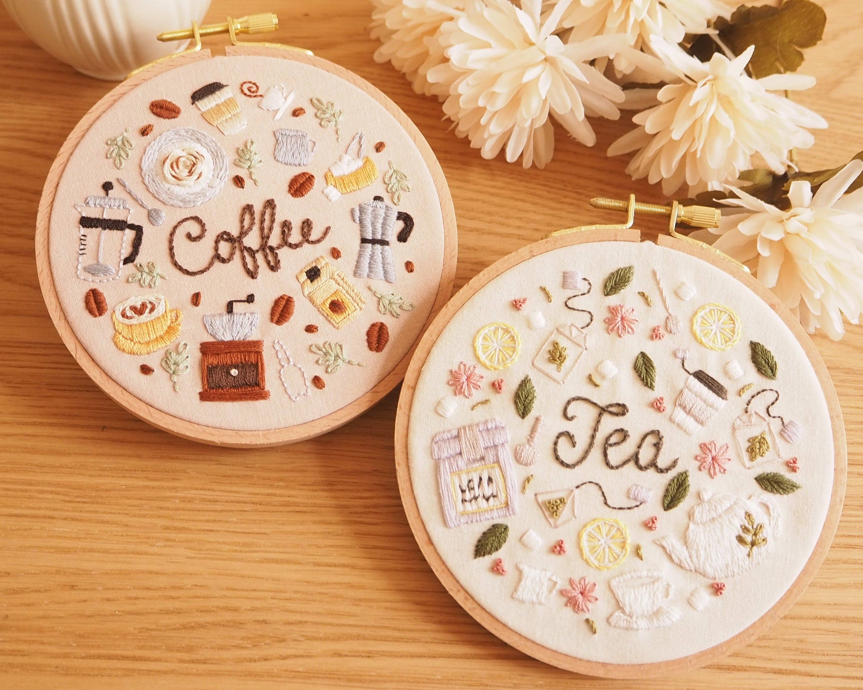 BlueCatCraftCA - Wholesale DIY craft kit - DIY Embroidery Kit Tea Lover from Coffee & Tea Collection3