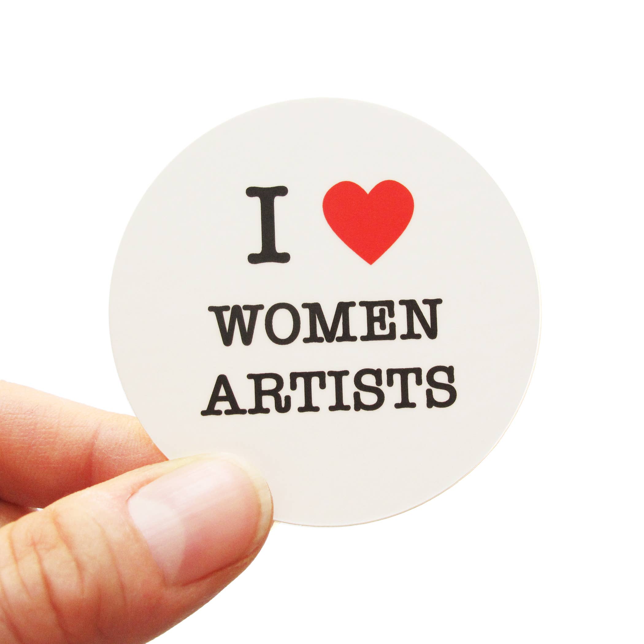 Word For Word Factory - Wholesale Sticker - I LOVE WOMEN ARTISTS Sticker l Art Museum Gift Shop Gift1