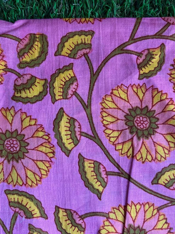 Sold By The Yard Fabric Block Printed Cotton Dresses Fabric for wholesale by GYPSY STUDIO