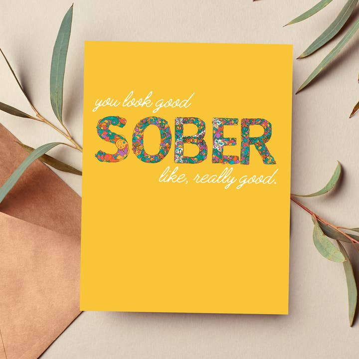 Tarjeta "Te Ves Bien Sobrio" Regalos de Sobriedad Recuperación de Adicciones para venta al por mayor de As Told By Ellie