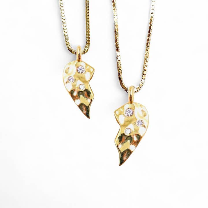 YOU & ME necklaces made of 925 silver (gold-plated) for wholesale by Grethe Winter