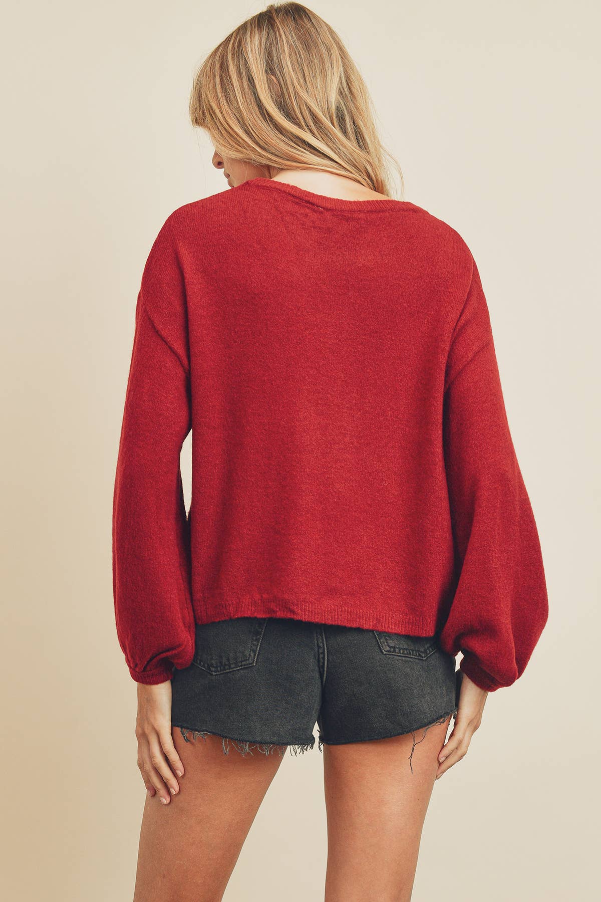 Dress Forum – wholesale Knitted jumper – Women′s – FW2546 Soft Bubble Sleeve Sweater20