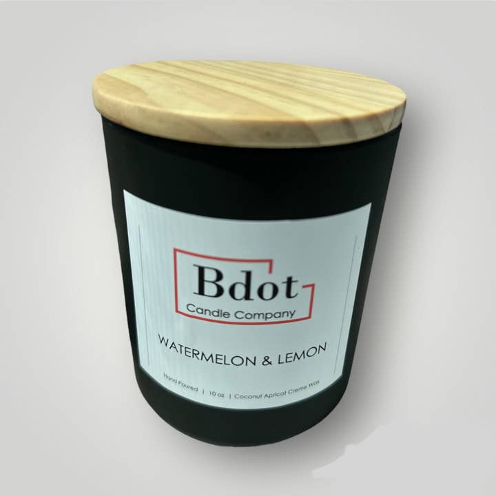 Watermelon & Lemon - 10 oz. Coconut Apricot Candle for wholesale by B Dot Candle Company