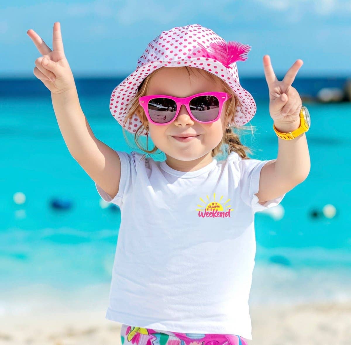 it’s always the weekend® - Wholesale Screen Printed T-Shirt - Kids - Youth Weekend Sun Graphic Tee