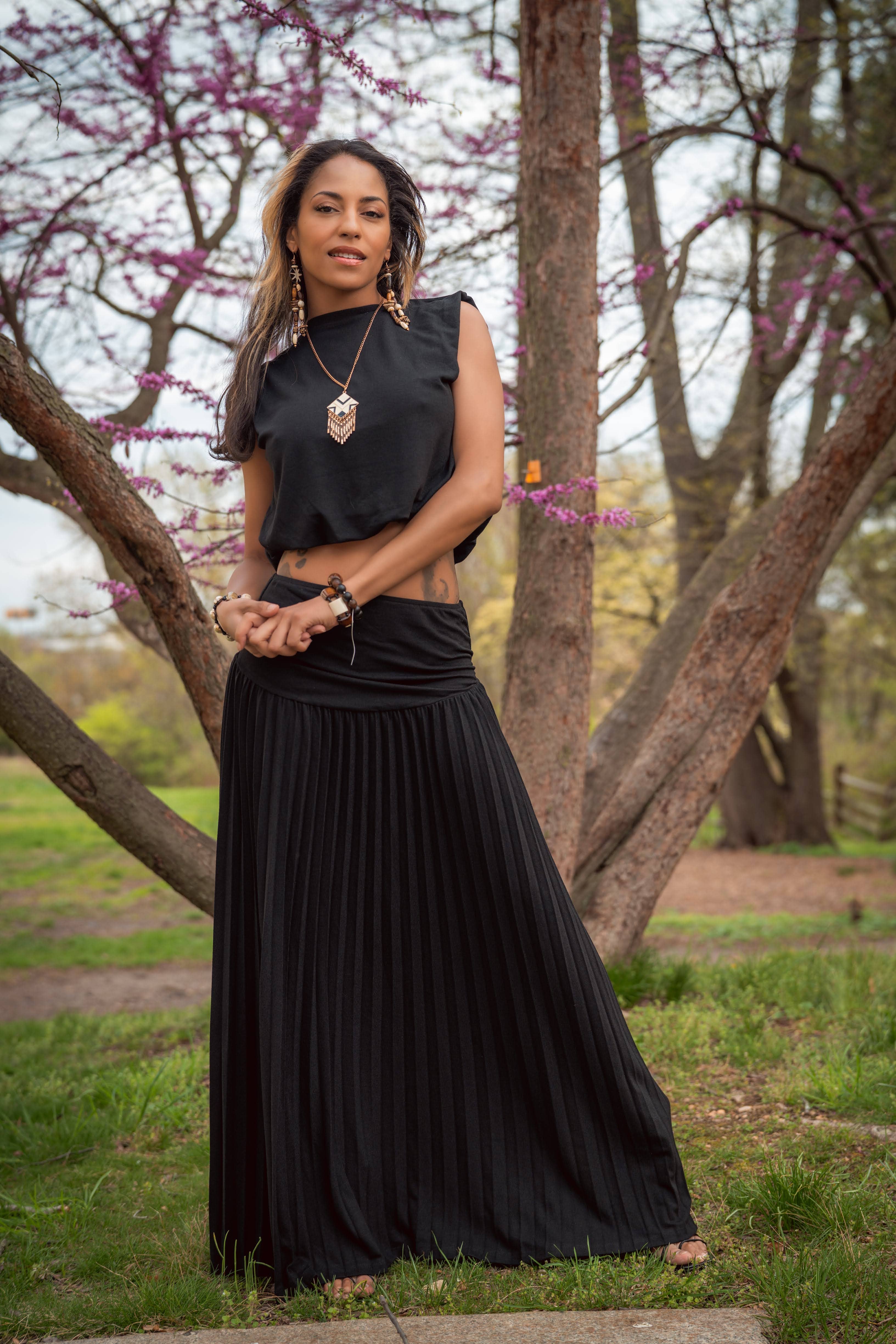 Nina Cheyenne Apparel - Wholesale Top & Skirt Set - Women's - The Zora Skirt Set - Onyx6