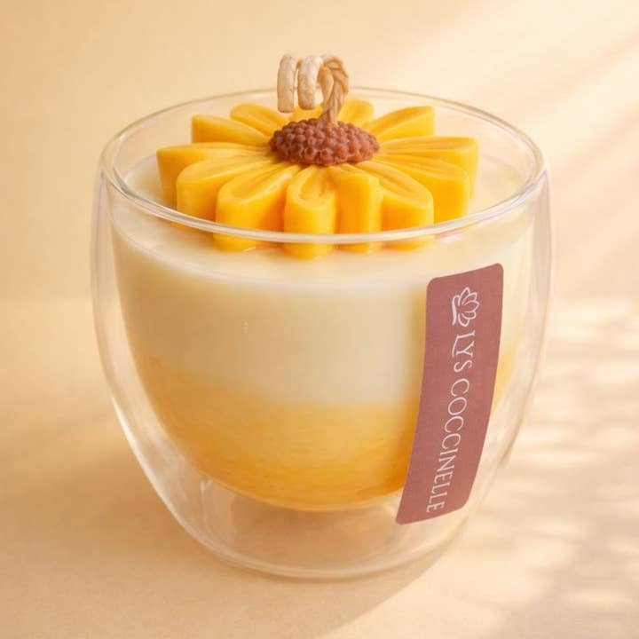 SUNRISE - Floating Flower Candle - Persian Lime & L'grass for wholesale by Lys Coccinelle Fragrances